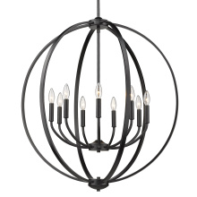 Golden Canada 3167-9 BLK - Golden Lighting Colson 9-light Chandelier in Matte Black